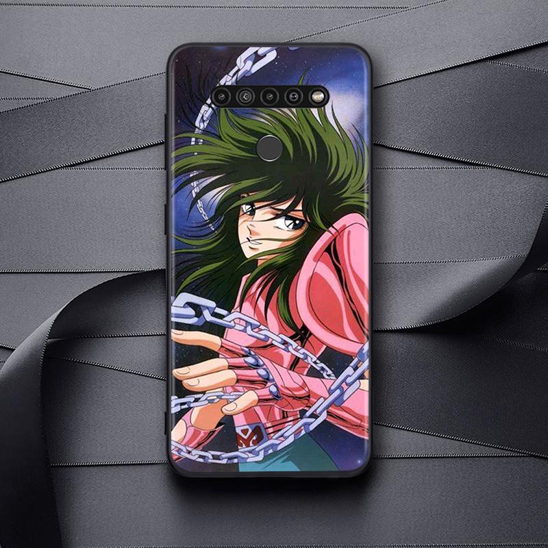 Saint Seiya Shiryu Anime tok LG G8 G8S G8X V30 V35 V40 V50 V60 ThinQ Q60 K40 K50 K51 K61 K71 K92 K62 készülékekhez, puha fekete telefontok