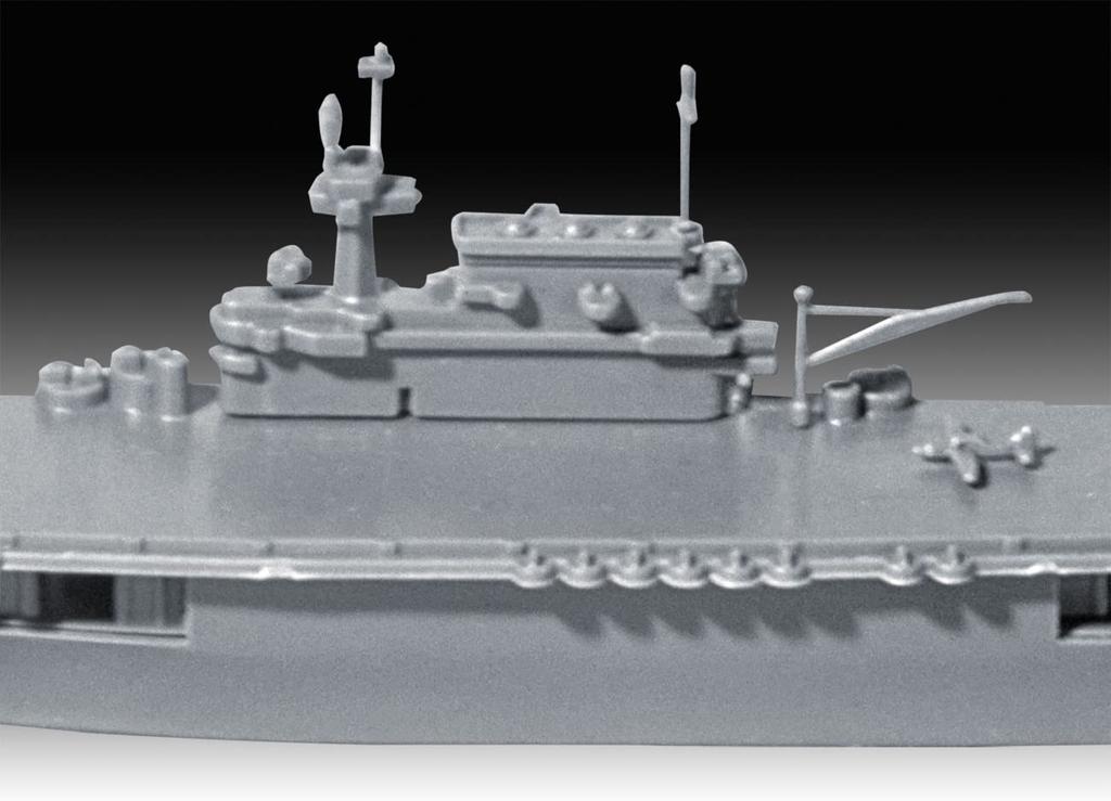 German Revell scale USS Enterprise plastic model model number molded in color 1/1200 CV-6 kit, 05824,