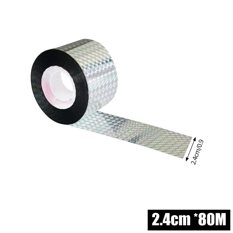 50/80/100M Bird Repellent Reflective Tape Pigeons Drive Away Ribbon Anti Bird Laser Flash Tape Garden Orchard Roof Bird-Proof