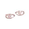 925 Sterling Silver Jewelry Luxury Crystal Double Layer Hoop Earrings for Women Wedding Party Jewelry For Girls Friend Gift
