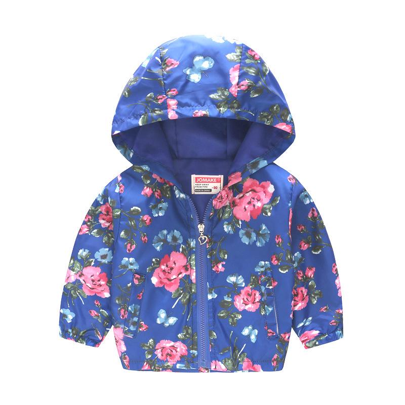 Bedruckte Jacke Strickjacke Kinder Mädchen Jungen Kapuzen Langarm Reißverschluss Blumen Auto Cartoon Windjacke