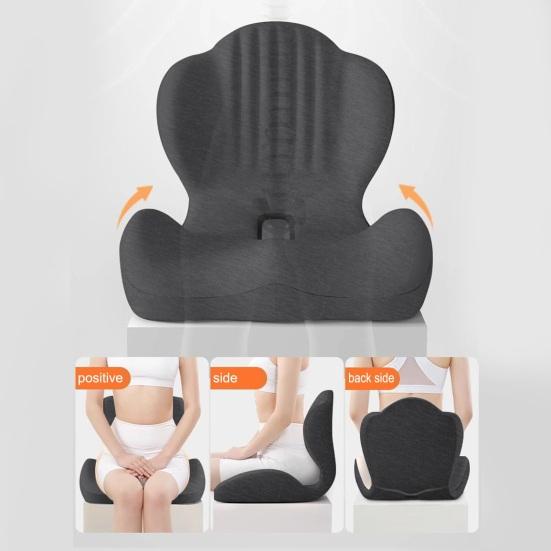 Cuscino Ergonomico per Seduta con Supporto Lombare, Cuscino Traspirante per Sedia da Ufficio per Schiena e Glutei, Cuscino per Seduta in Schiuma Viscoelastica ad Alta Densità per Auto Casa