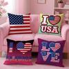 United States Usa Flag Cushion Cover Eco-Friendly Odorless Healthy Pillowcase Soft & Comfortable Kid-Safe No Filling