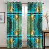 3D Print Modern Luxury Brand Design Black and Gold Pattern Thin Shading Polyester Curtain for Living Room Bedroom Decor Hooks