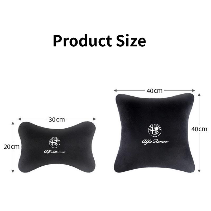DGJLS1 Car Seat Belt Protect Shoulder Pad Cover Headrest Neck Pillow for Alfa Romeo 4C 159 Spider Giulia Giulietta 156 Tonale Mito 147