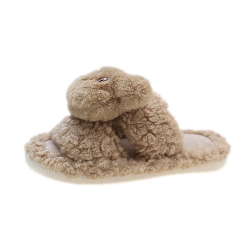 

Новые милые мультяшные тапочки с плоской подошвой Mao Mao из хлопка, домашние тапочки Mao Mao, большие тапочки, женская обувь 40-41