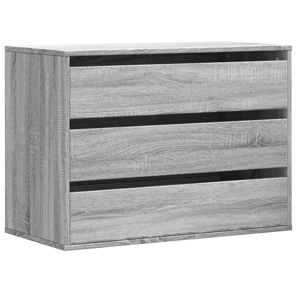 vidaXL Kommode Grau Sonoma 80x41x58 cm Holzwerkstoff