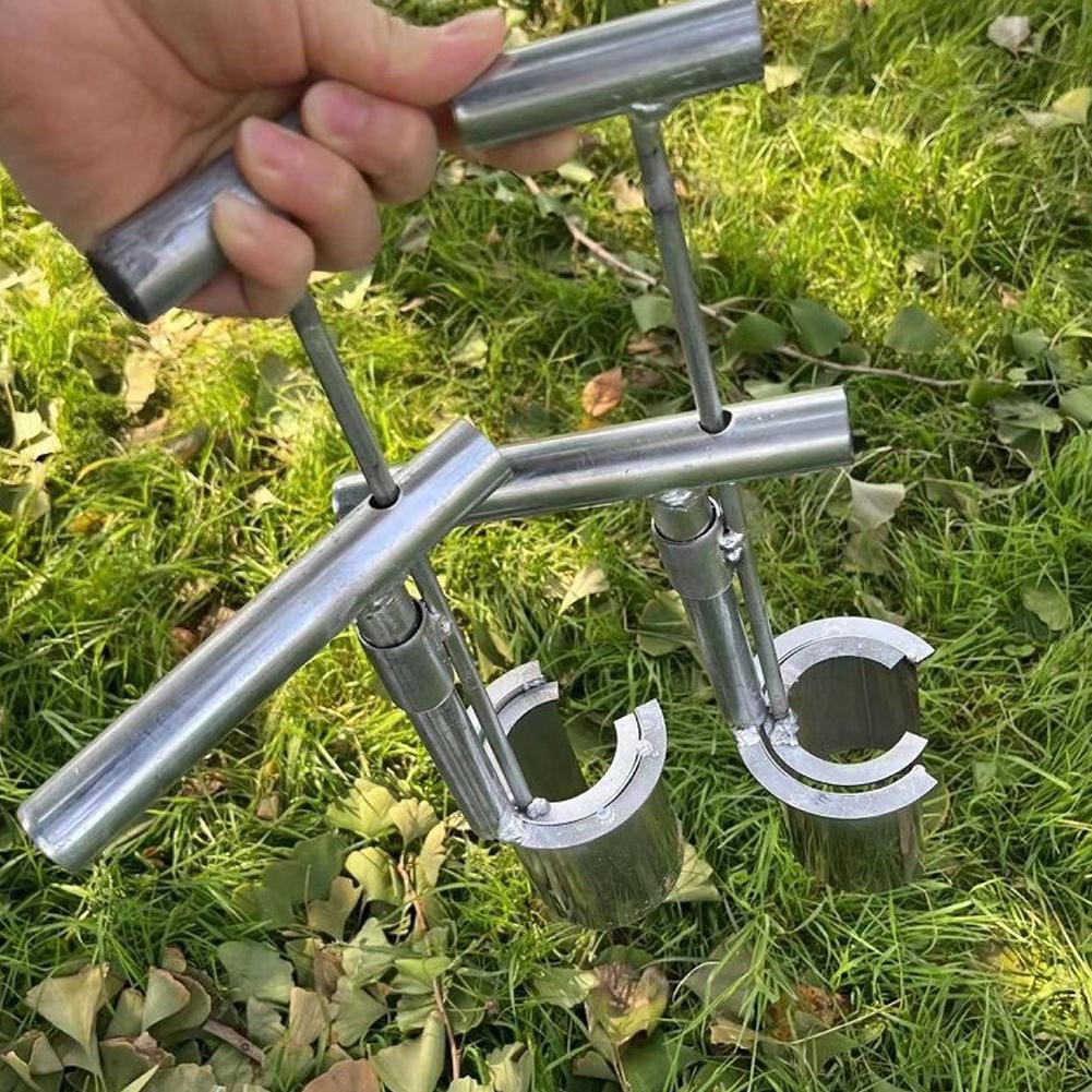 Handheld Garden Barrel Transplanter Stainless Steel Digging Seedlings Artifact Agricultural Puncher Planting In Greenhouse