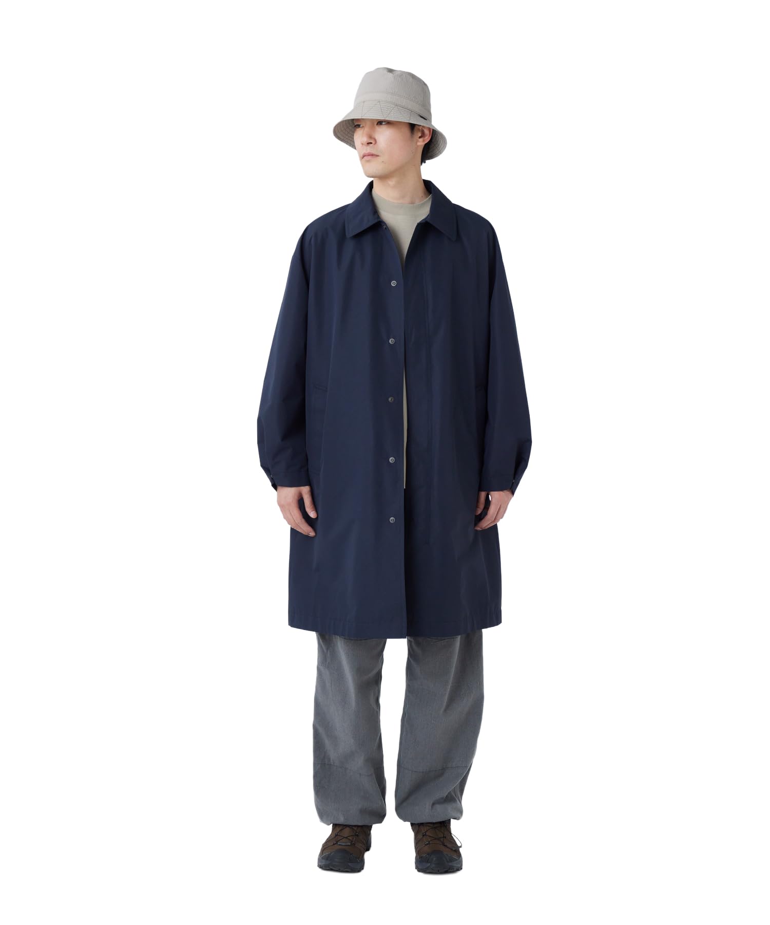 

Snow Peak WINDSTOPPER Bal Collar Coat Outerwear Jacket Coat Overcoat Down Padded DARK NAVY L CT-26SU001 Men s Women s