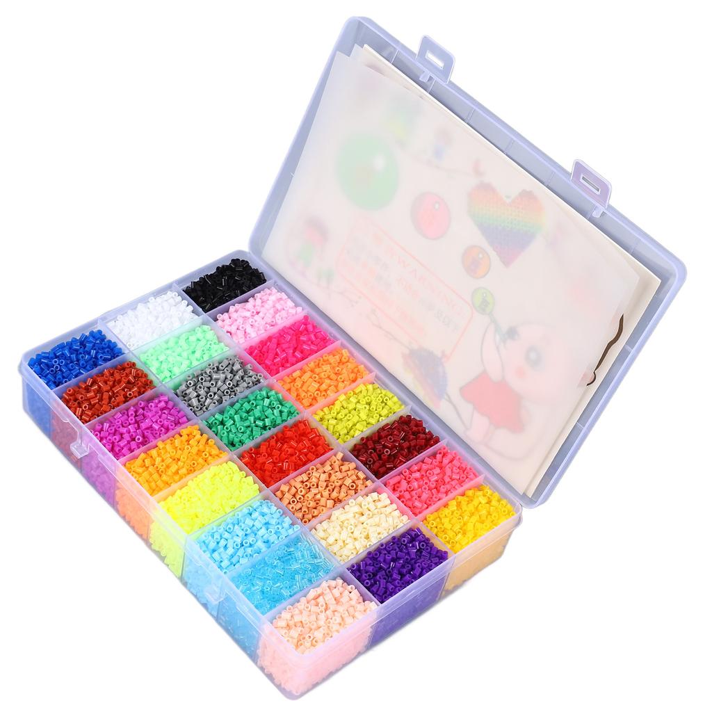 24 barevná sada tavných korálků 2,6 mm DIY 3D Stimulujte představivost Puzzle Sada tavných korálků pro děti