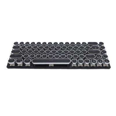 Wired Mechanical Keyboard RGB Backlit Blue   Round 68 Key Keyboard Retro Gaming Keyboard for Desktop and Laptop Computers