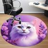 1pc Cat Portrait Carpet for Office Non Slip, Round Carpet, Soft & Comfortable, Carpet for Office, Lightweight Round Floor Mat