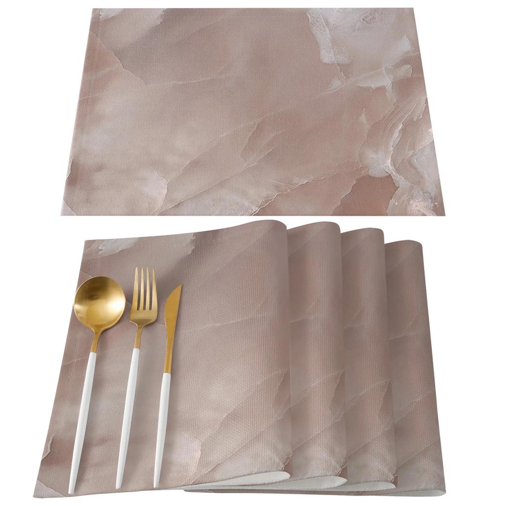 1pcs Placemats Marble Pattern Table Mats for Dining Table Kitchen Accessories Modern Home Decor Linen Tableware Pads Coaster