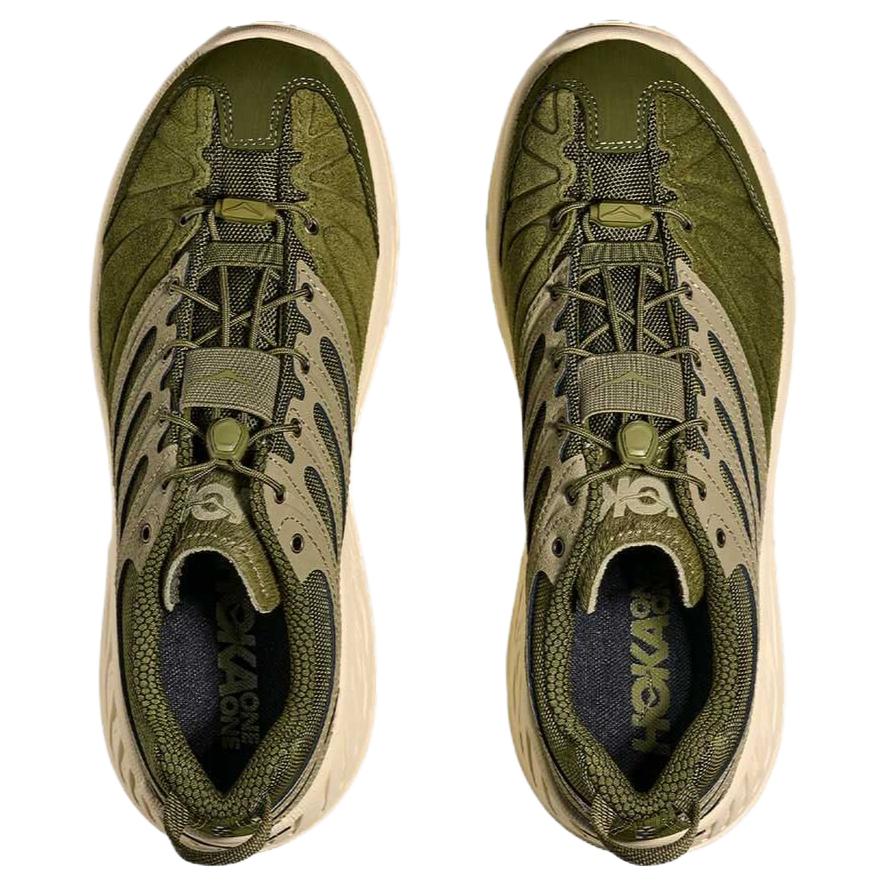 HOKA One One Stinson Evo Og Comfortable Soft Slip Resistant Durable Low Top Casual Trail Running Shoes Unisex Sneakers Green 1166450-MRNW