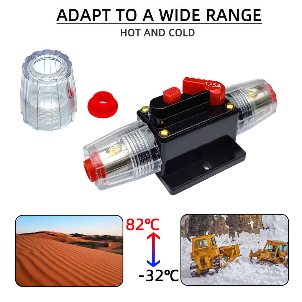 11A to 111A 11V-18V Circuit Breaker Power Protect Fuse Trolling with Manual Reset Waterproof Car Boat Manual 11A 81A 111A 111A