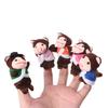 7Pcs Cartoon Animal Monkey Dolls Finger Puppets Set Mini Plush Baby Boys Girls Story Telling Hand