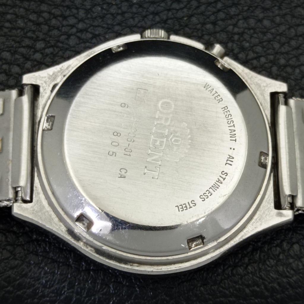 VINTAGE ORIENT AUTOMATIC 46941 JAPAN MENS BLACK COLOR DIAL WATCH A700666-5 R204-a700666