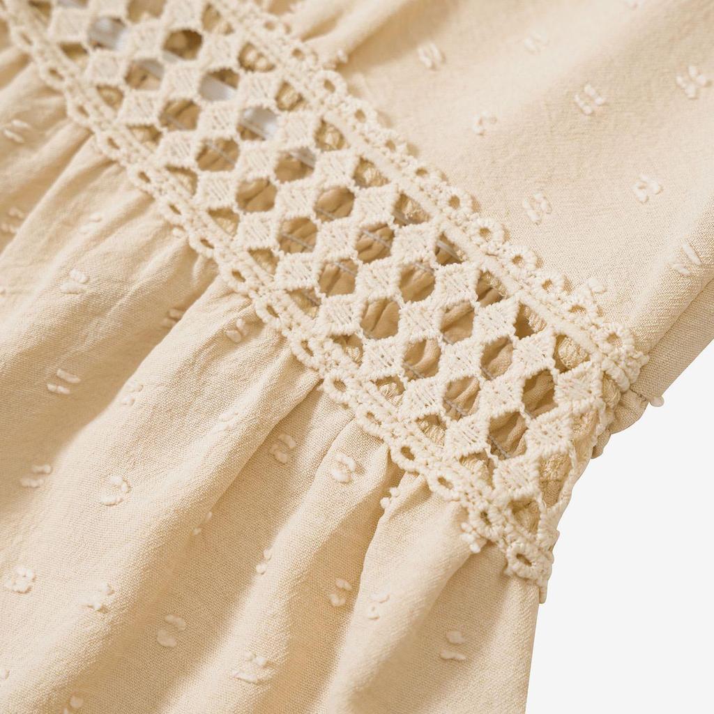 Damen Frühling Einfarbig V-Ausschnitt Kurzes Kleid mit Lotusblattärmeln Sommer Lässiges A-Linien-Kleid Hohe Taille Über Dem Knie Kleider S-XL