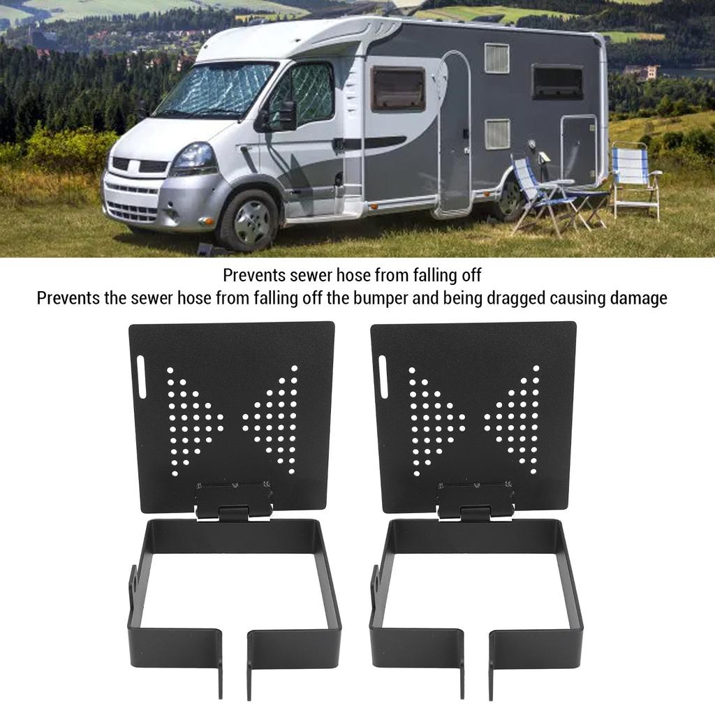 RV Bumper Cap with Vent Holes Prevent Sewer Hose From Falling Carbon Steel Square RV Bumper Plug End Cap