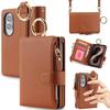 Flip Cards Solt Brieftasche Ringhalter Tasche Lederhülle für Samsung Galaxy Z Fold8 Fold 8 Breite Stoßfest Buchständer Tragbare Hülle
