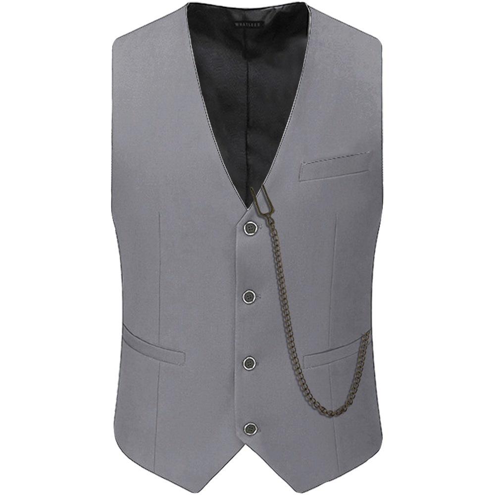 The Great Gatsby Waistcoat Slim Fitting Outfit Groomsman Outfit Breasted Single