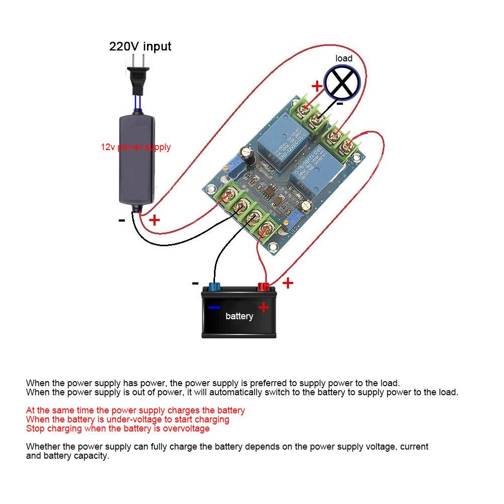 DC 12V 10A Automatic Power Switching Module Emergency Power Supply Charging Controller Automatic Charging Control Board