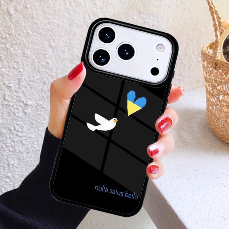 

U-kraine Heart Shaped Flag Phone Case For iPhone 17 Air 16 15 14 13 12 11 Pro Max Plus iPhone 16 Pro Max