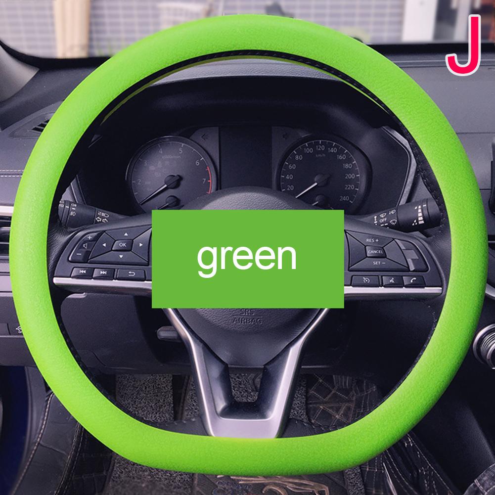Universal Car Silicone Steering Wheel Elastic Glove Cover Texture Soft Multi Color Auto Decoration DIY Covers Car Accessories