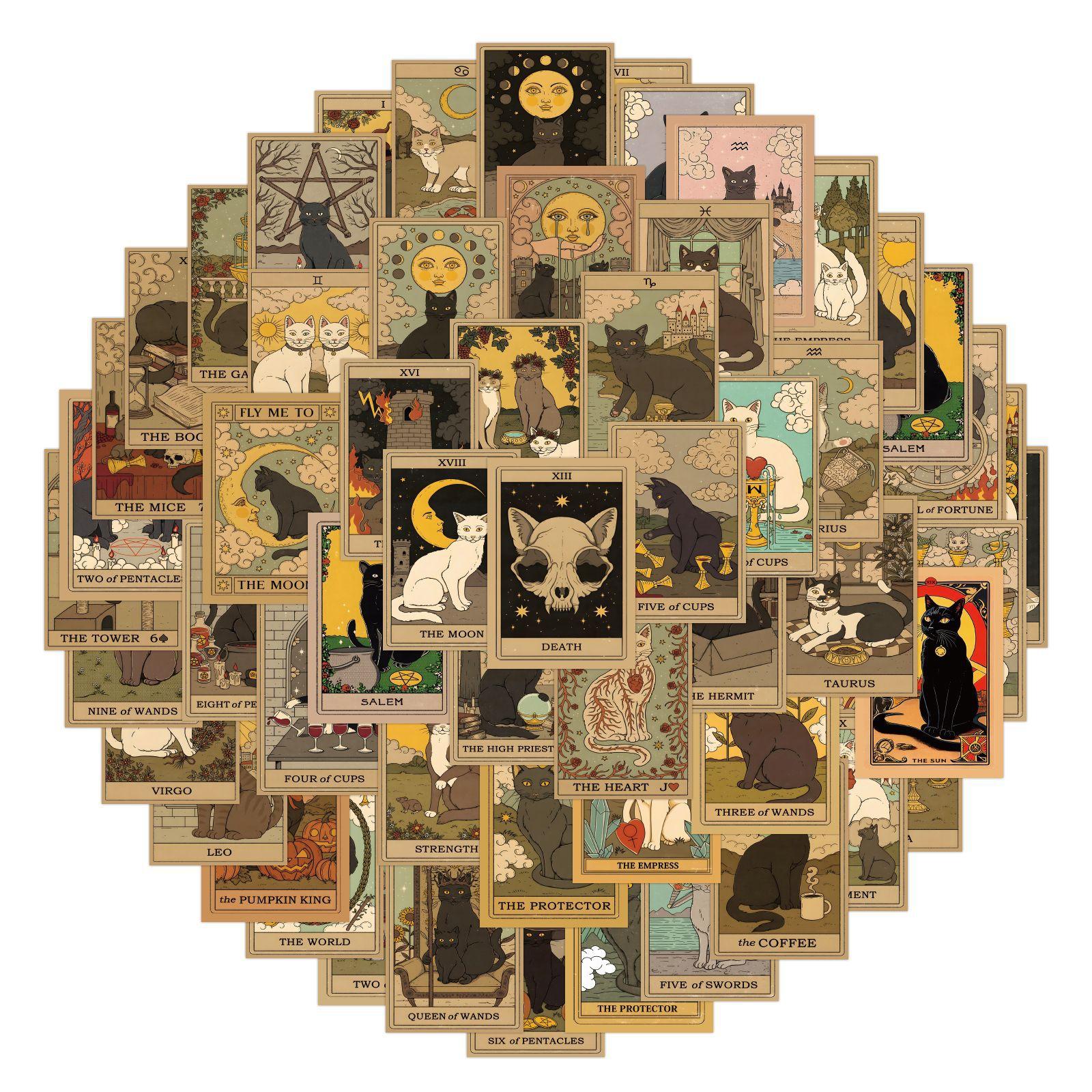 

110 Наклеек Таро Кошки Холодильник Стиральная Машина Багаж Скейтборд Шкаф Чашка Водонепроницаемые Наклейки