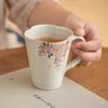 220ml Ceramic Mug Coffee Cup Ash Glazed Porcelain Drinking Cup Coffee Mug New Chinese Style Tea Cup Creative Mug Gift Drinkware