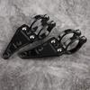 Aramox Universal Motorcycle Headlight Mount Bracket, 38-41mm Fork Clamps, Black Metal, 2-Piece Adjustable Lamp Holder