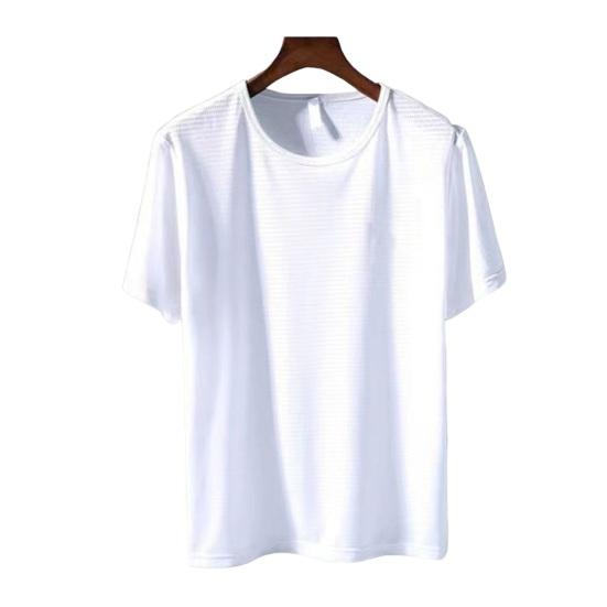 Camiseta Masculina de Malha Leve Respirável Camiseta de Secagem Rápida Corte Solto Casual Verão Esportes Camiseta para Academia Treino ao Ar Livre