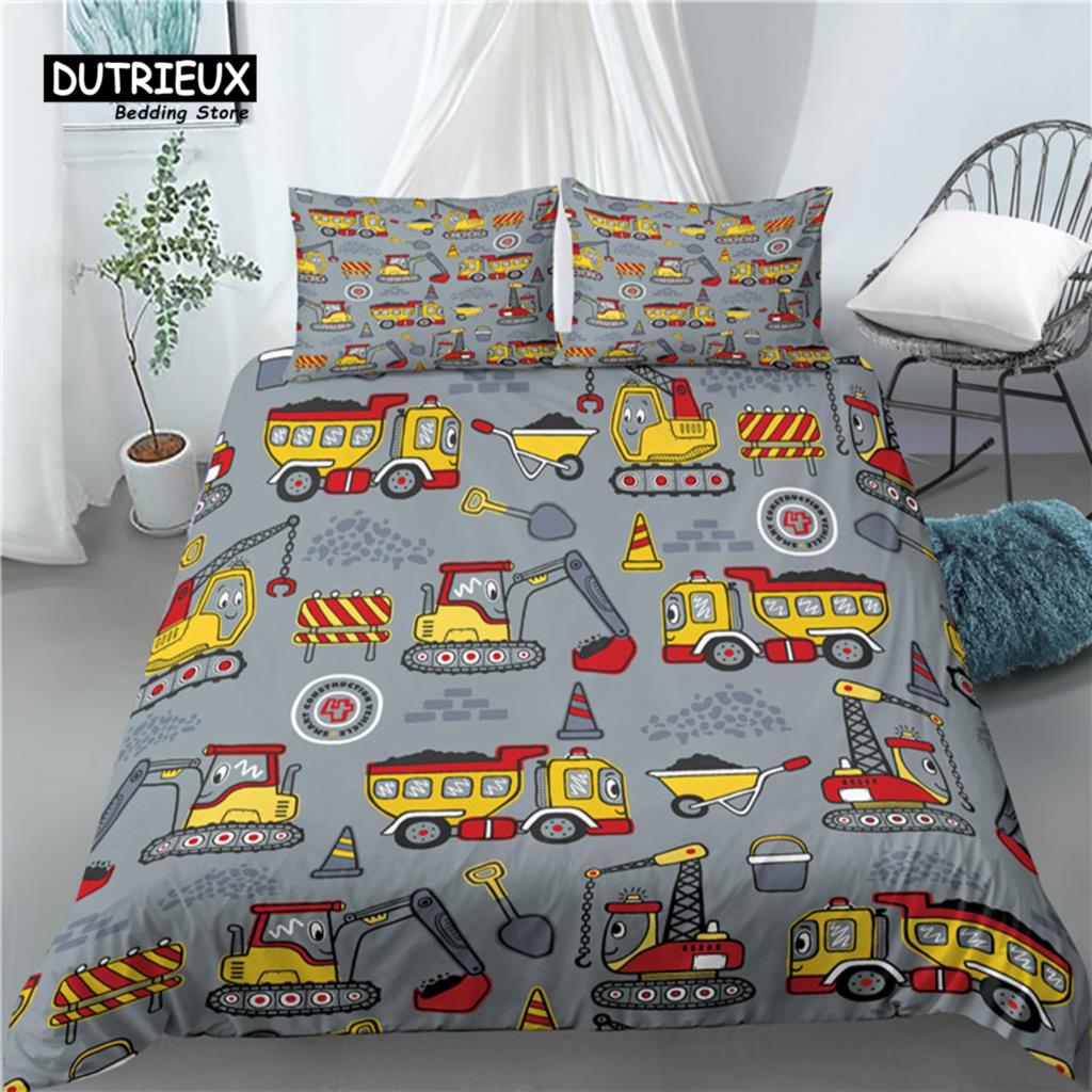 Home Living Luxury 3D Toy Car Print 2/3Pcs Comfortable Duvet Cover PillowCase Bedding Sets Queen and King EU/US/AU Size