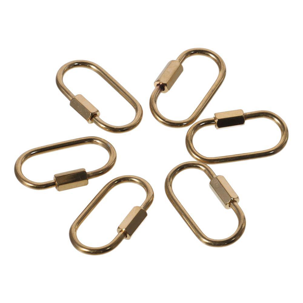 Stříbrná šroubovací karabina Mosazná oválná šroubovací Ručně vyráběné řemesla Milovníci