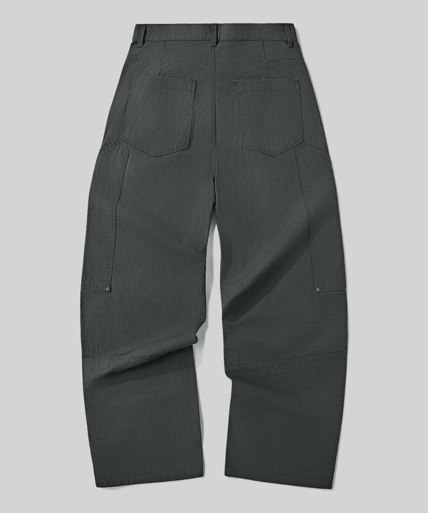 Beodeonteu Utility Side Big Pocket Wide Pants [Charcoal]