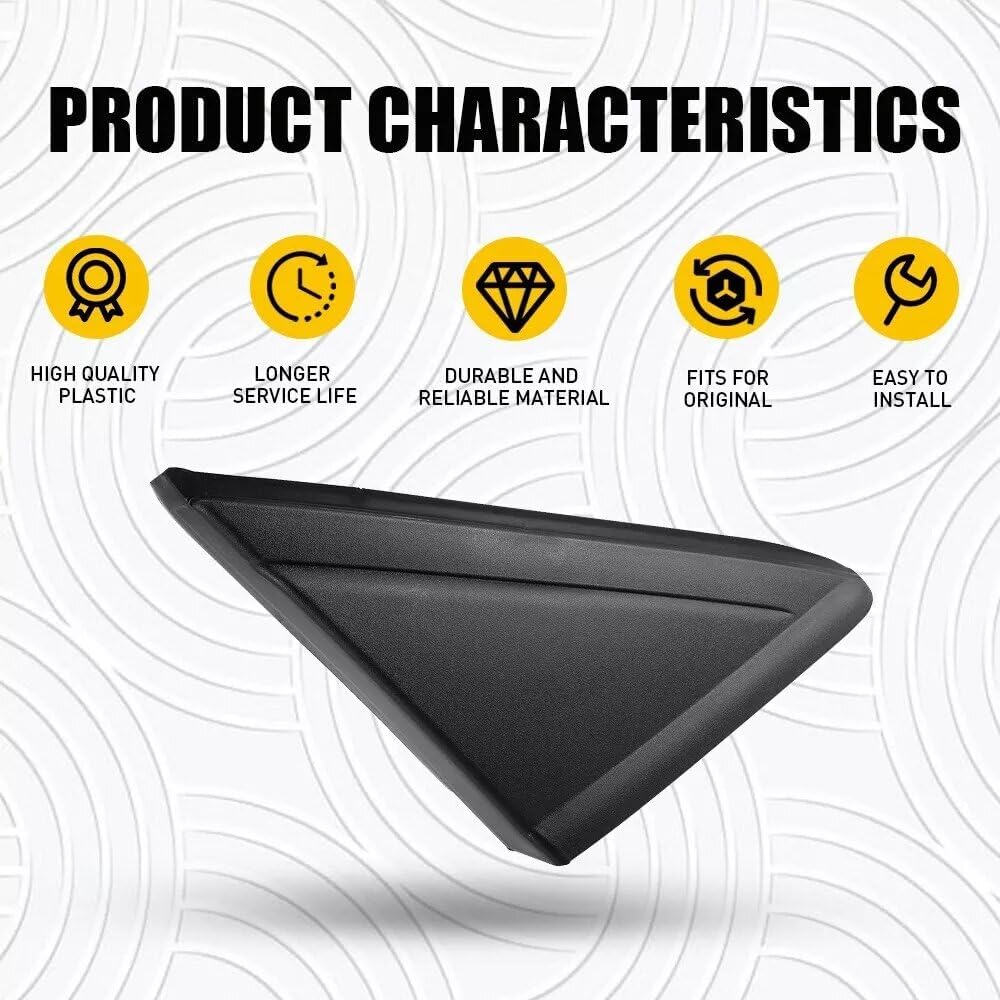 1 Pair Car Rearview Triangle Molding Cover Trim for Ford Escape 2013 2014 2015 2016 2017 2018 2019 (1 Pair)