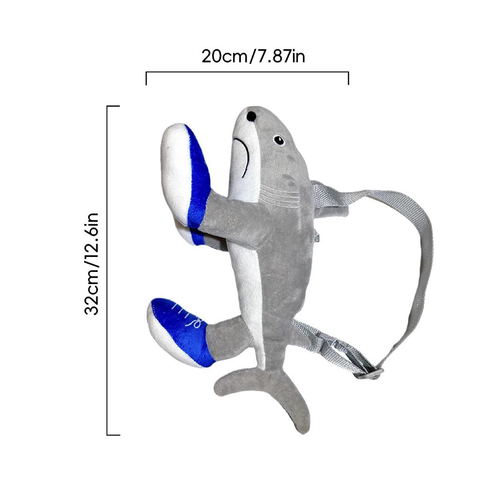 Cute Plush Backpack Brainrot Tralalero Tralala Tung Tung Tung Sahur Kids Shark Backpack Purse with Shoulder Strap