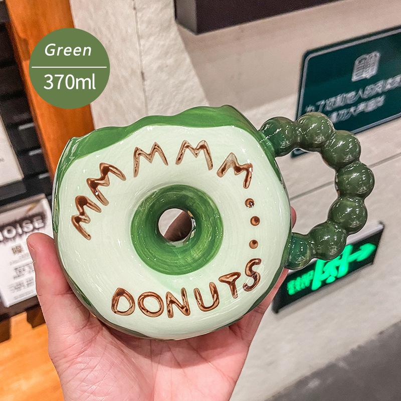 Taza de Agua Taza Taza de Donut Taza de Cerámica Taza de Leche de Dibujos Animados de Personalidad Creativa