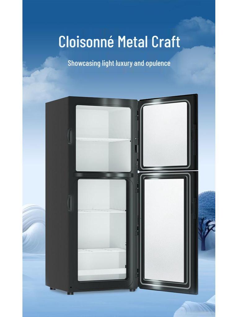 Dongzhi Compact Energy-Saving Two-Compartment Mini Fridge for Dorms & Rentals