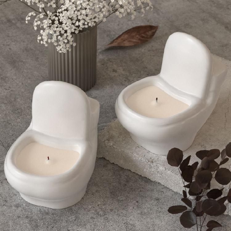 Creative Toilet Shaped Silicone Mold For Homemade Candle Heat Resistant Crafting Tool Ideal For Kids And Adults