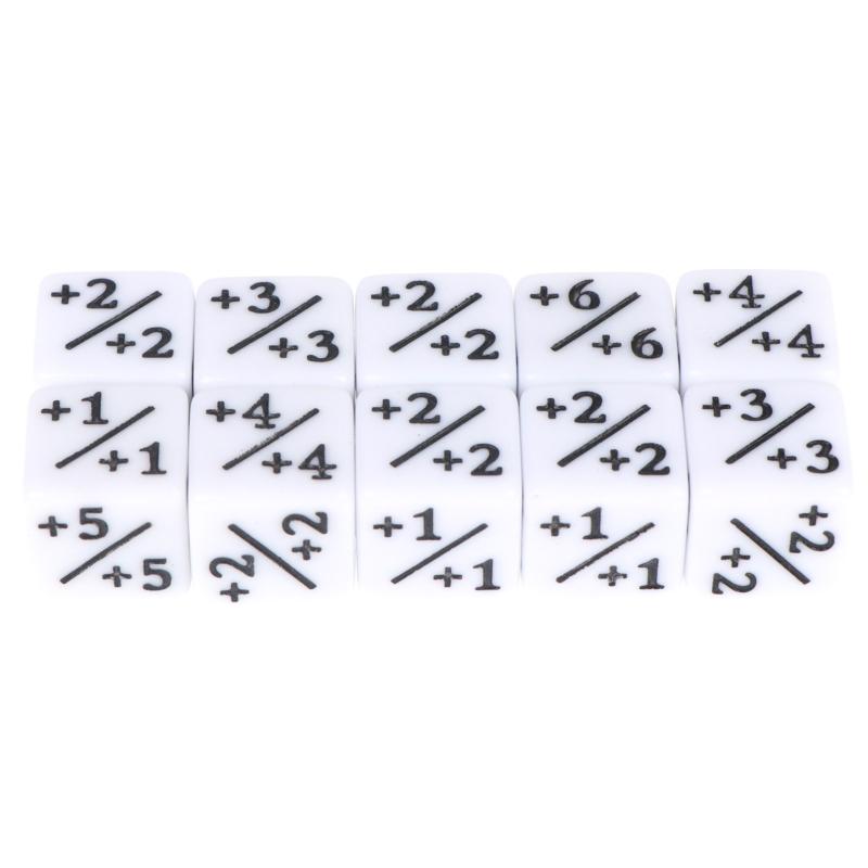 10Pcs Dnd Plus1 Minus1 Dice Set D&D Positive Negative Magic Gathering Token Game Accessories