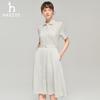 HAZZYS Women's Summer Polo Belted Midi Dress