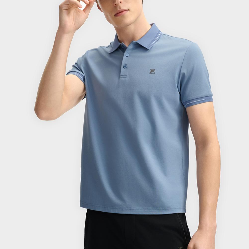 New FILA WHITE Polo Shirts Men's Amiable Blue F11M523105FBU