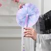 Colorful Folding Paper fan Paper Decorative Fans Portable Circular Fan  Wedding Party