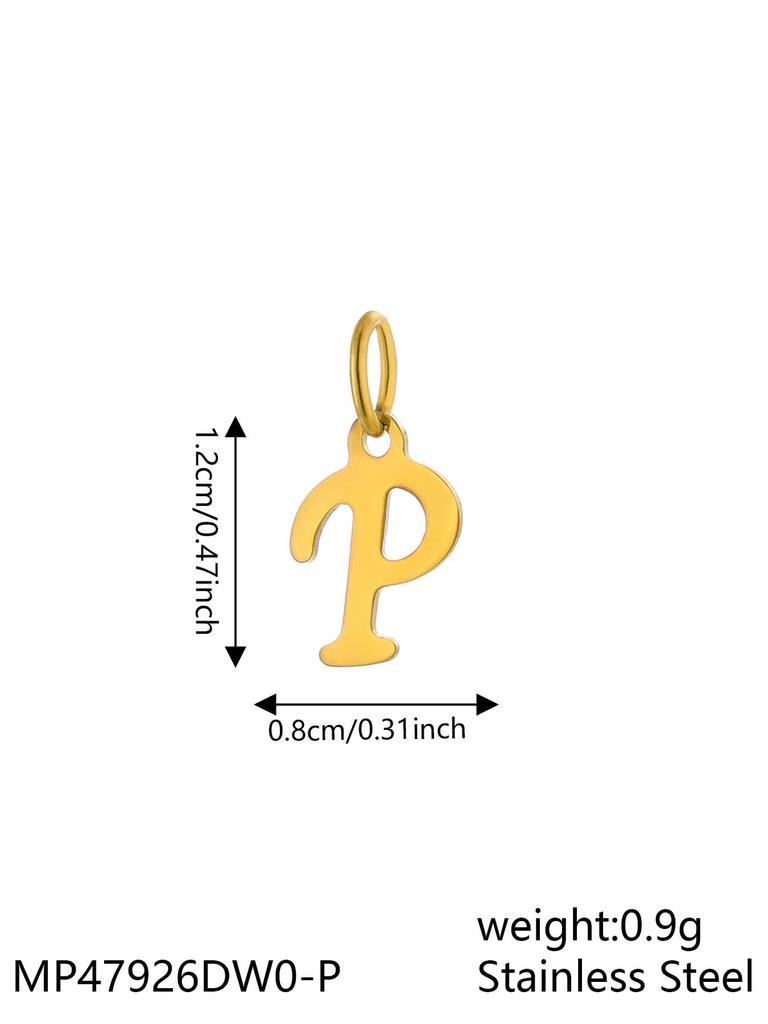 CARLIDANA INS New Fashion Initial Charm Stainless Steel 18K Gold Plated Letter Pendant Alphabet Necklace for DIY Jewelry
