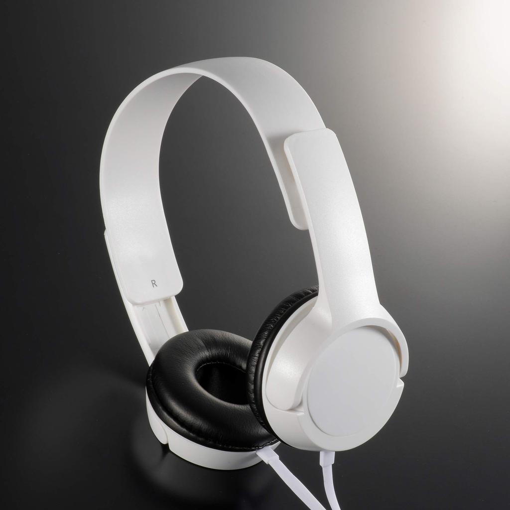 OHM AudioComm H125 Stereo Headphones, White, HP-H125N-W, 03-2280