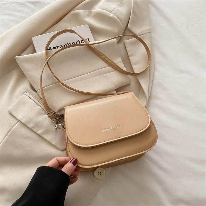 

2025 summer new fashion single shoulder oblique span small square bag small fresh trend solid color candy color хаки