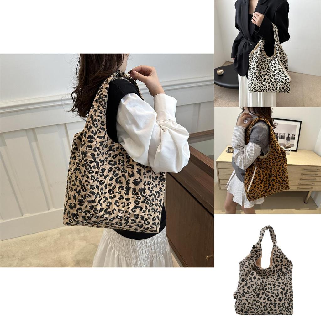 Fashionable Large Capacity Fall Casual Minimalist Tote Bag For Women In Khaki Brown And White