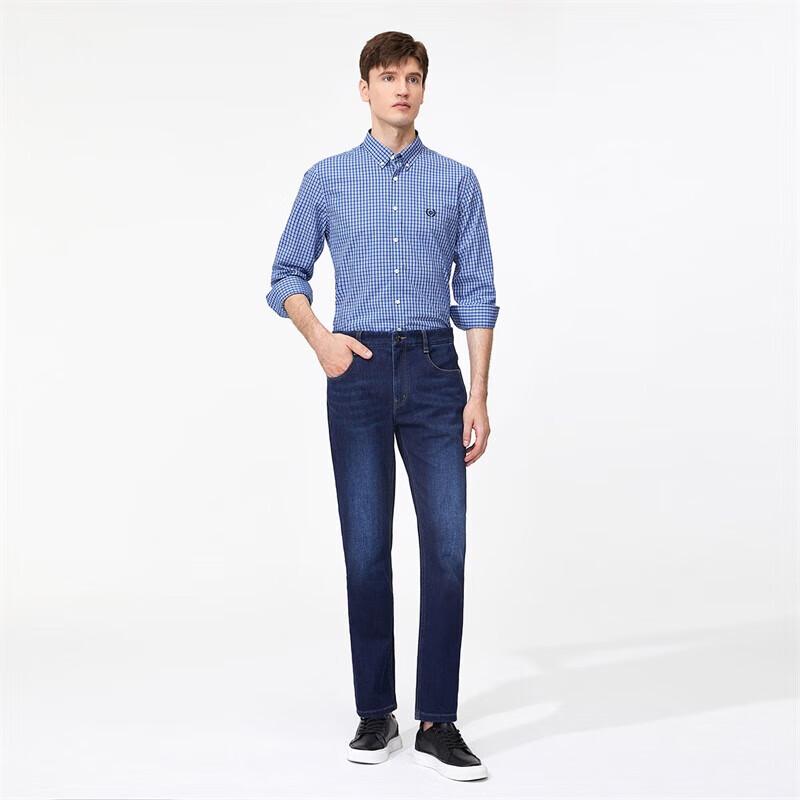 Goldlion Men's Plaid Long Sleeve 100% Cotton Shirt