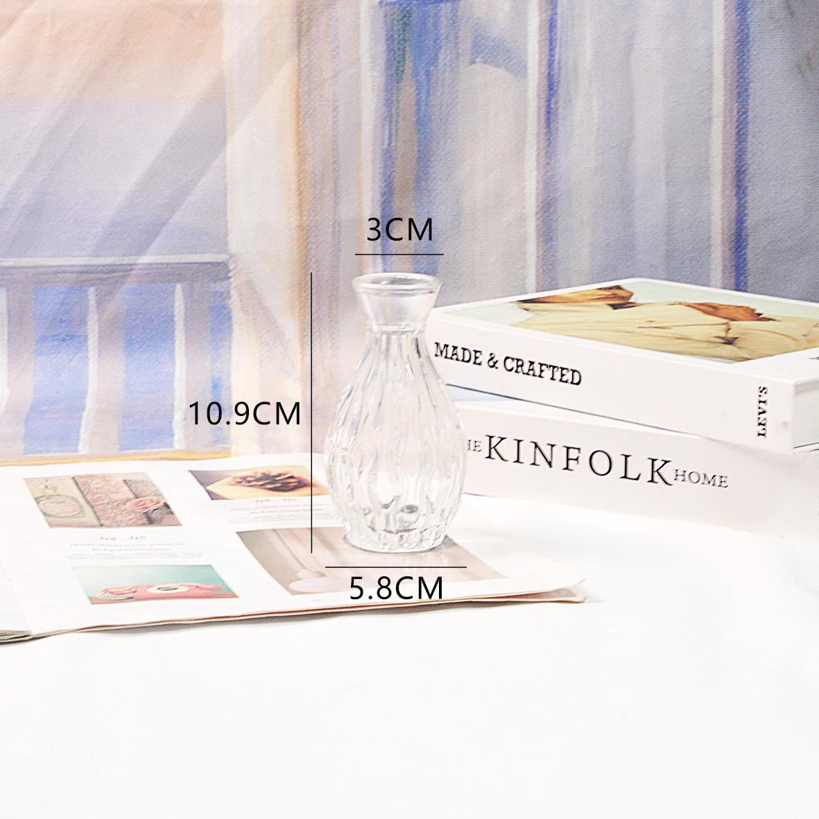 Simple Small Glass Vase for Fresh or Dried Flowers - Perfect for Living Room and Office Décor Small bitter melon прозрачный